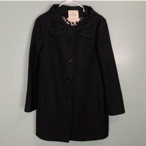 Kate spade black Etta wool coat